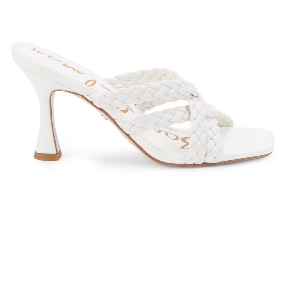 Leather heel sandal